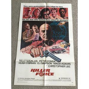 Original Canada Movie Lobby Poster Killer Force 1976 Telly Savales Peter Fonda